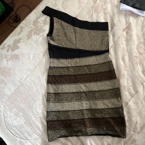 Size small Bebe bandage dress. Perfect for parties, hugs your curves perfectly. - Picture 1 of 3